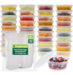 Freshware Food Storage Containers 8 Oz With Leak-proof Lid (set 50). Fixed Price $9.99.