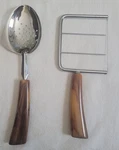 Vintage Stainless Steel Cheese Slicer & Strainer Spoon With Bakelite Handle. Fixed Price $19.99.