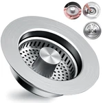 Rlqxg 1 Kitchen Sink Drain Strainer 304 Stainless Steel Pop Up Anti-clogg. Fixed Price $24.38.