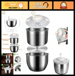 6L Stainless Steel Salad Spinner - Quick Vegetable & Fruit Washer, Kitchen. Fixed Price $76.99.