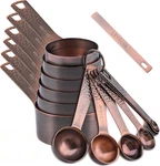Measuring Cups And Spoons Set 14, Copper For Dry &. Fixed Price $54.98.