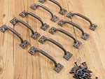 10 Cast Iron Handles Drawer Pulls Small Long Home Decor Kitchen Window Farm. Fixed Price $28.99.