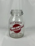 Meadow Gold 1 Gallon Milk Bottle Vintage Dairy Jar Springfield Wide Mouth Red. Fixed Price $225.00.