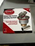 Keeney 1436SST Commercial Brass Stainless Deep Cup Sink Strainer Basket Assembly. Fixed Price $28.00.