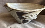 Hand Thrown Pottery Bowl Signed Earth Stoneware Rustic Modern 8". Fixed Price $25.00.