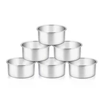 Teamfar 4 Inch Cake Pan, 6 Pcs Layer Baking Round Pans Set Stainless Ste.... Fixed Price $24.76.