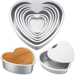 Pcs Heart Shaped Cake Pans Set 3/4/5/6/7/8/10 Inch Aluminum Nonstick Mold. Fixed Price $44.34.
