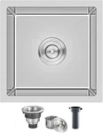 Rovogo 15X15X8 Bar Prep Kitchen Sink 304 Stainless Steel Small Single Bowl. Fixed Price $99.00.
