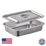 Extra Deep Lasagna Pan With Lid, 11X14" 7.4QT Large Stainless Steel. Fixed Price $51.18.
