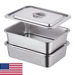 4-PIECE Inch Extra Deep Lasagna Pan With Lid, 11.6X15.6 9.2QT Stainless. Fixed Price $66.69.
