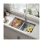 32 Inch Double Bowl Undermount Workstation Kitchen Sink 16 Gauge Stainless St.... Fixed Price $272.07.