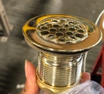 Westbrass D2181-01 Grid Basket Style Bar Sink Strainer, Polished Solid Brass!. Fixed Price $27.99.