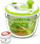 Rtmaxco Salad Spinner, 5L Large Capacity Lettuce Washer With Easy Mechanism. Fixed Price $49.99.