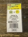 508 48-8-12 Adptr 1/2 X 3/4, Ldr Industries, Each, Cd, Carded. Male. Flar. Fixed Price $12.88.