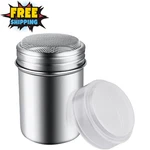 Stainless Steel Powder Sugar Shaker With Lid -fine Mesh For Baking/coffee/spices. Fixed Price $11.99.