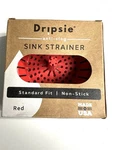 Dripsie Anti-clog Sink Strainer, Red, Standard Fit, Non-stick, Made Usa, New. Fixed Price $10.38.