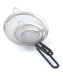 Graduated Stainless Steel Mesh Strainer Set - Black Of 3. Fixed Price $25.75.