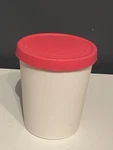 Tovolo Plastic Food Storage Container White W/ Red Lid Bpa Free Kitchen Canister. Fixed Price $10.00.