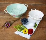Pioneer Woman Melamine Green White Colander Set Gorgeous Garden 3 & 1QT. Fixed Price $18.99.