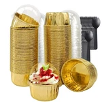 100 Pack Cupcake Muffin Liners 5.5 Oz Large Foil Baking Cups With Lids. Fixed Price $29.58.