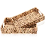 Yuanan 2 Pcs Wicker Tray, Hyacinth Storage Baskets With Handle Shallow Basket.... Fixed Price $52.67.