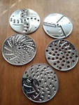 Set Of 5 Manual Food Processor & Chopper Replacement Blades New. Fixed Price $17.99.