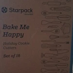 Starpack 18-PIECE Metal Holiday Cookie Cutters Silver Christmas Shapes Set. Fixed Price $8.36.