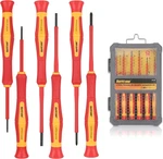1000V Precision Insulated Screwdriver Set, 6 Piece Electrician. Fixed Price $21.00.