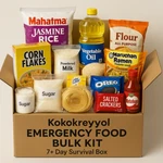 Emergency Food Kit 7-DAY Survival Box Jasmine Rice, Ramen, Powdered Milk, Ect. Fixed Price $48.95.