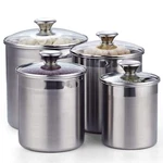 Cooks Standard Stainless Steel Food Jar Storage Canister Set Large 4-PIECE, 1.... Fixed Price $103.07.