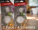 Cooking Concepts Mesh Sink Strainers Two Convenient Sizes 2 Pack Deal. Fixed Price $7.73.