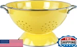 Calypso Basics Reston Lloyd 5-QT Lemon Enameled Colander Powder Coated. Fixed Price $90.83.