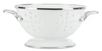 Enamelware Petite Colander 1 Quart Solid White Textured For Berries Pasta. Fixed Price $57.64.