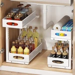 Under Sink Organizer, 2-TIER Pull-out Cabinet Pack, White. Fixed Price $68.26.