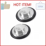 Cornerjoy 2 Pcs Stainless Steel Kitchen Sink Stopper, Large Wide Rim 3.38" Diame. Fixed Price $10.99.
