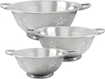 Set Of Stainless Steel Pineapple Design Colanders 1. 25, 3, & 4. Quarts. Fixed Price $28.87.
