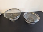 U.s. Kitchen? 2PC Colander Set, Stainless Steel Mesh Strainer Net Baskets. Fixed Price $15.00.
