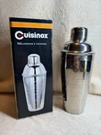 Nib Cuisinox Cocktail Shaker Hand Hammered Stainless Steel Bartender Mixer. Fixed Price $17.77.