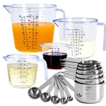 7X Stainless Steel Measuring Cups With 6X Measure Spoons SET,4X Plastic Liqui.... Fixed Price $47.26.