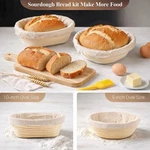 Sourdough Banneton Proofing Baskets 9" Round +10" Oval 2PCS). Fixed Price $19.98.