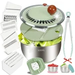 Stainless Steel Salad Spinner Large With 5 Blades Slicer, Lettuce Washer Spin.... Fixed Price $41.93.
