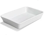 Onemore Ceramic Baking Dish, Pan Casserole ", White. Fixed Price $46.99.