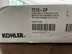 Kohler 7213-2MB Clearflo Cable Bath Shower Drain With Pvc Tubing, Brushed Brass. Fixed Price $119.99.