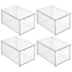 Mdesign Plastic Stackable Bathroom Storage With Pull Out Bin Organizer Drawer.... Fixed Price $134.25.