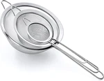 Strainer Set Fine Mesh Premium 304 Stainless Steel (18/8) , 5.5 And 3.3. Fixed Price $55.99.