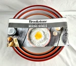 Brookstone Mixing Rust / Earth - Set Of Bowls 1.5, 2.6, 3.7 Qts.. Fixed Price $27.00.