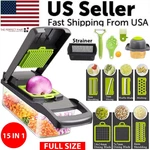 15-IN-1 Vegetable Fruit Chopper Cutter Food Onion Veggie Dicer Slicer Kitchen. Fixed Price $18.63.