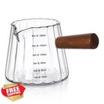 Joeyan 6OZ Glass Measuring Cups With Spout Wood Handle. Fixed Price $20.00.