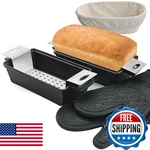 2-IN-1 Cast Iron Oven 9"X5" Durable Loaf Pans Rectangular Baking With. Fixed Price $66.28.