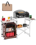 Camping Kitchen Picnic Cabinet Folding Cooking Storage Rack Portable Brown. Fixed Price $78.99.